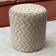Felicia Recycled Cotton & Jute Pouffe